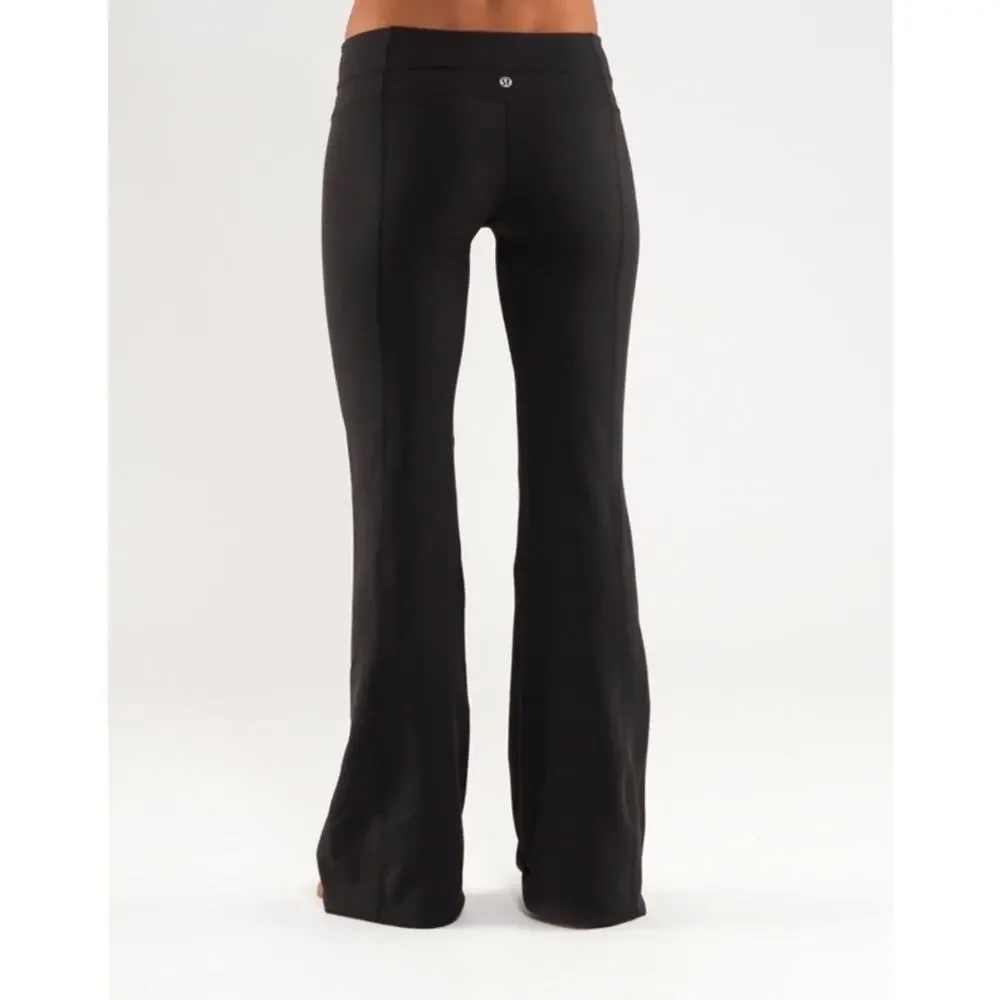 Lululemon Groove Pant Tall Size 6 Black Flare Yoga Pants W5604T 31” Inseam